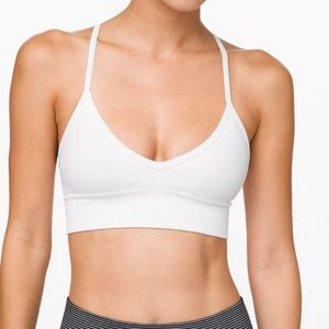 NWT White Lululemon Ebb to Street Bra